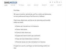 Tablet Screenshot of danielmiessler.com